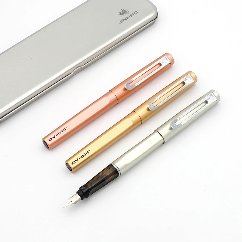Jinhao 599 Роскошная металлическая перьевая ручка с 0 5 мм наконечник для письма ручек