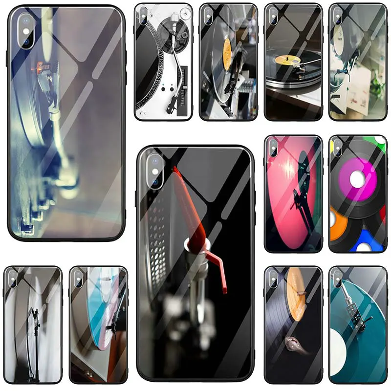 Tempered Glass Mobile Phone Cases for iPhone 5 5S SE X XR XS Max 10 7 6 6s 8 Plus Shell Music Vinyl Plate Revolving
Tempered Glass Mobile Phone Cases for iPhone 5 5S SE X XR XS Max 10 7 6 6s 8 Plus Shell Music Vinyl Plate Revolving