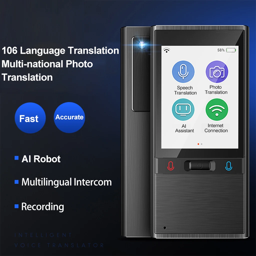 Intelligent Translator Machine Multi-language Offline Real-time 106 language translator mutual translation & biggest vocabulary
Intelligent Translator Machine Multi-language Offline Real-time 106 language translator mutual translation & biggest vocabulary