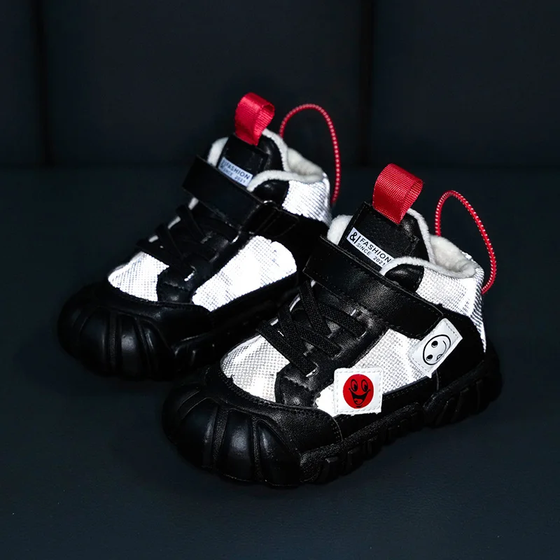 

Winter Boys & Girls Luminous Shoes Fashion Children Thicken Warm Cotton Sport Casual Little Kids Sneakers Size 22-30