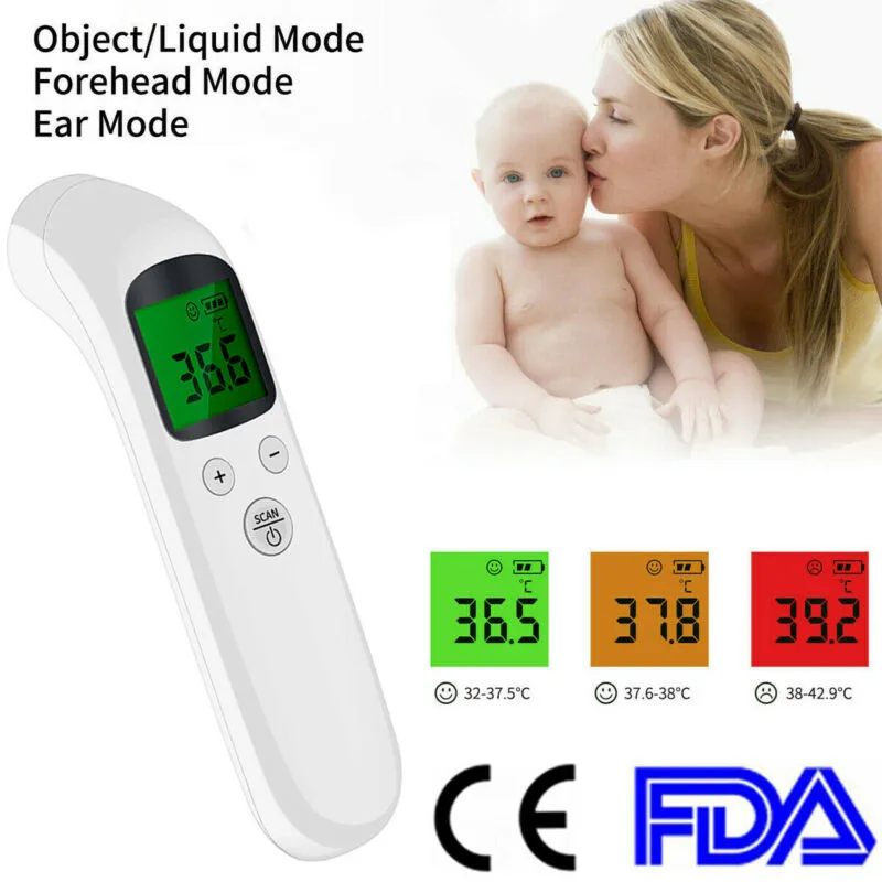 Baby Non Contact Digital Infrared Thermometer Forehead Gun Kids Adult Body Temperature Smart Measurement Device LCD Backlight
Baby Non Contact Digital Infrared Thermometer Forehead Gun Kids Adult Body Temperature Smart Measurement Device LCD Backlight