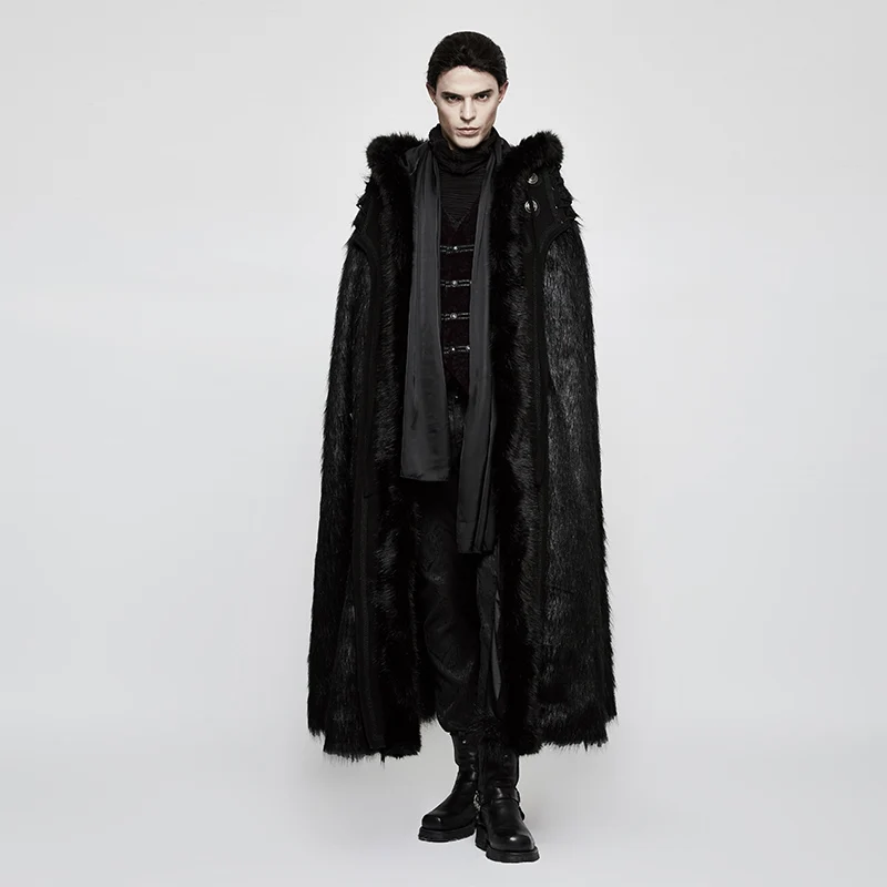 PUNK RAVE Men's Gothic Witch Long Fur Cloak Wool-Grass Bat-Shaped Party Stage Performace Winter Warm Capes
PUNK RAVE Men's Gothic Witch Long Fur Cloak Wool-Grass Bat-Shaped Party Stage Performace Winter Warm Capes