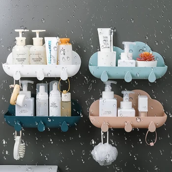 Cloud Shaped Bathroom Shelf Shower Caddy Organizer Wall Mount Shampoo Rack No Drilling Kitchen Storage Bathroom Accessories 
Cloud Shaped Bathroom Shelf Shower Caddy Organizer Wall Mount Shampoo Rack No Drilling Kitchen Storage Bathroom Accessories