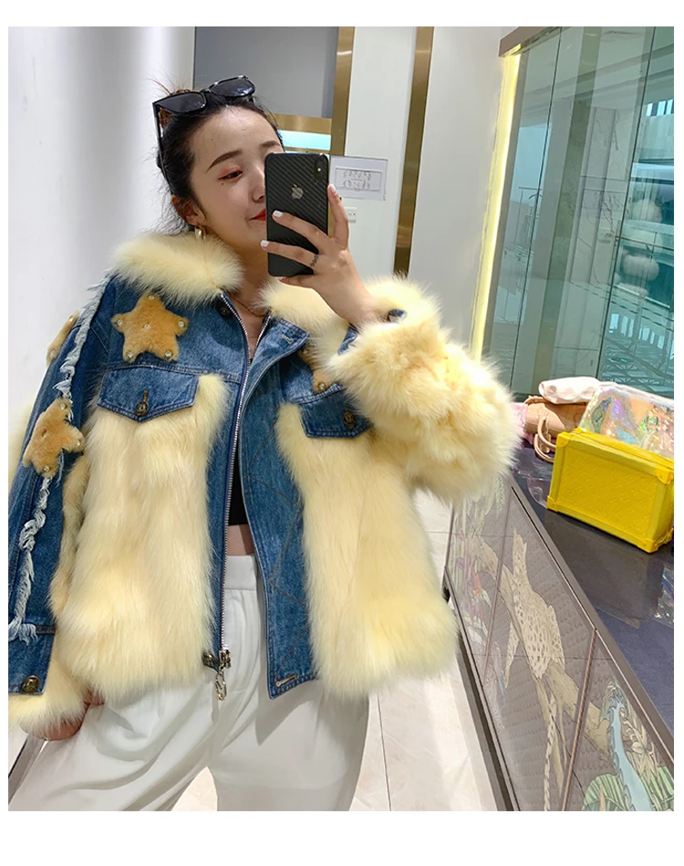 denim jacket with fur real fox fur star (33)