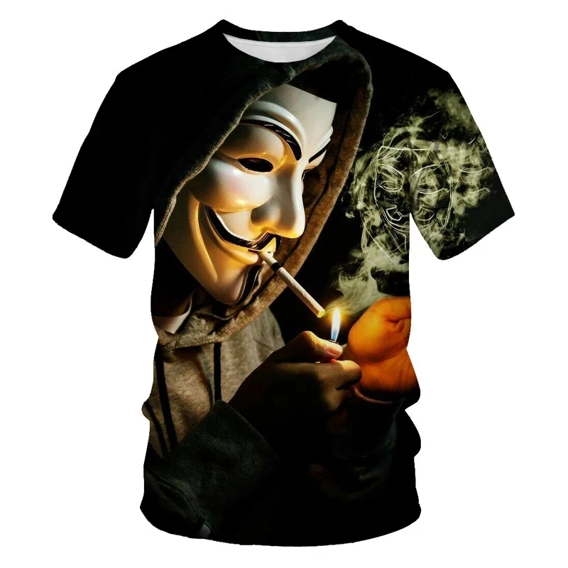 V word Vendetta 3D printing fashion new men's T-shirt hip-hop clown casual O-neck men's short-sleeved shirt street clothing
V word Vendetta 3D printing fashion new men's T-shirt hip-hop clown casual O-neck men's short-sleeved shirt street clothing