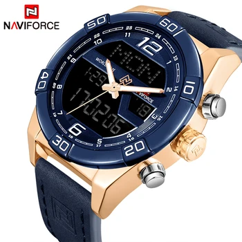 NAVIFORCE Luxury Brand Men Fashion Sports Watches Men's Waterproof Quartz Date Clock Man Leather Army Military Wrist Watch 
NAVIFORCE Luxury Brand Men Fashion Sports Watches Men's Waterproof Quartz Date Clock Man Leather Army Military Wrist Watch