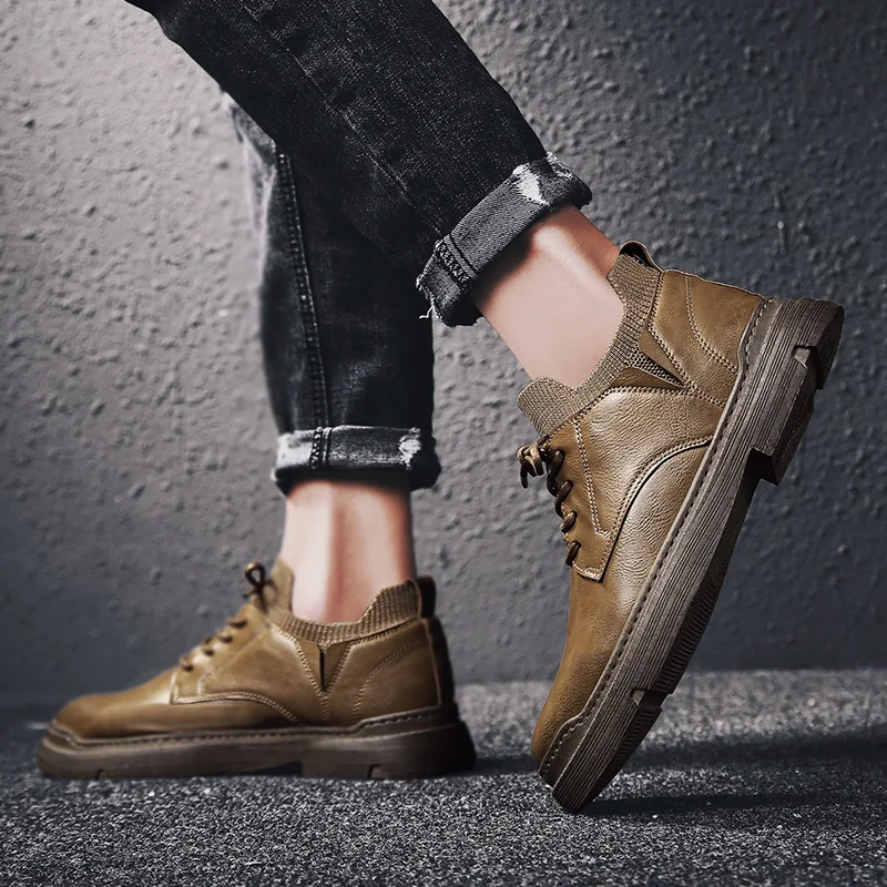 Martin Boots 2020 Spring And Autumn New Style Low Top Trendy Shoes Solid Color Trend of Fashion Casual Men Work Shoes Small Leat
Martin Boots 2020 Spring And Autumn New Style Low Top Trendy Shoes Solid Color Trend of Fashion Casual Men Work Shoes Small Leat