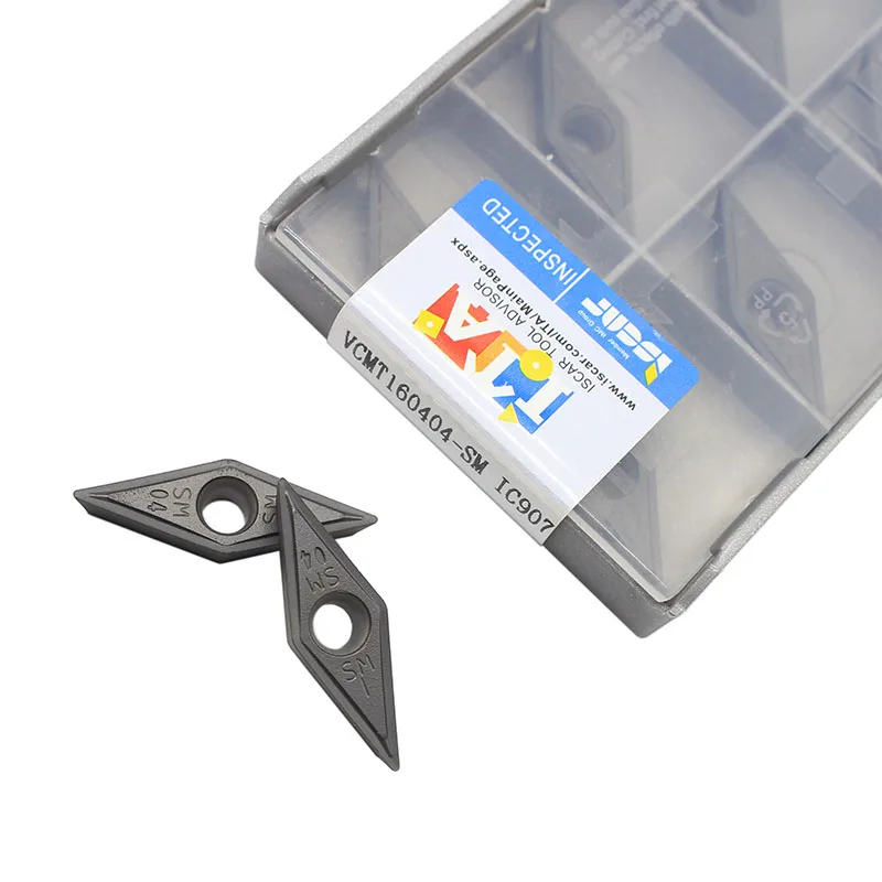 10 шт. VCMT160404 SM IC907 IC908 VCMT160408 IC908Carbide токарная обработка вставлять внутренние лезвие