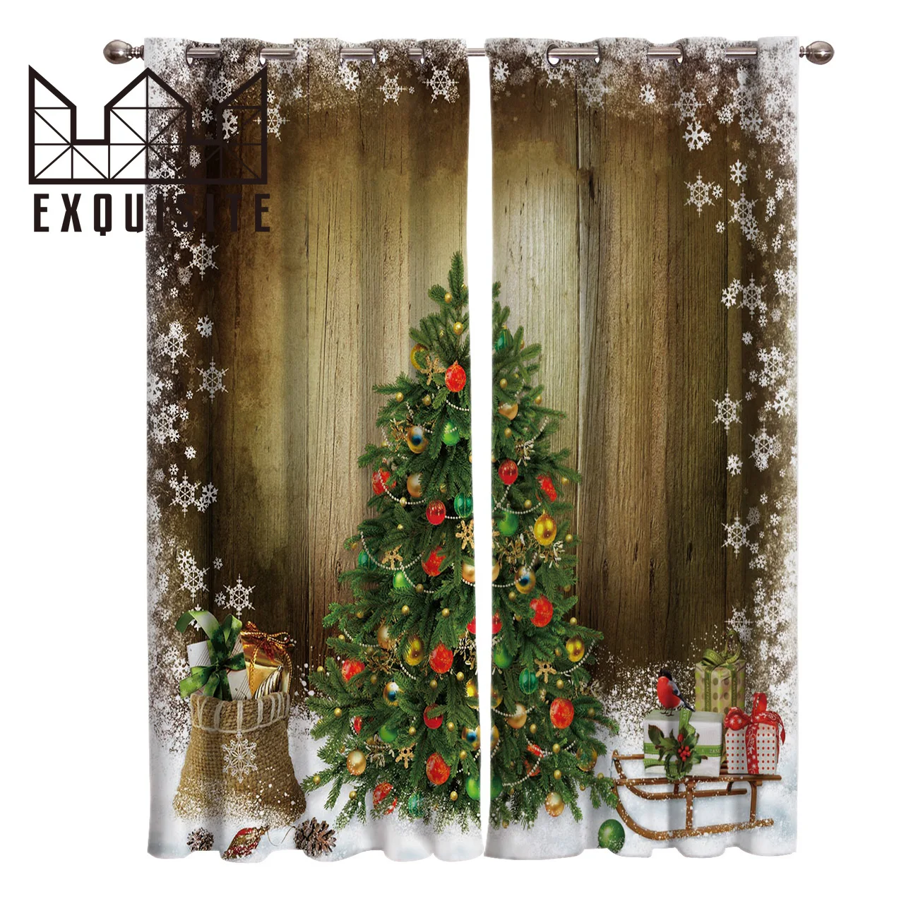 Exquisite House Merry Christmas Snow Flower Room Curtains Large Window Window Curtains Dark Living Room Kitchen Bedroom Decor
Exquisite House Merry Christmas Snow Flower Room Curtains Large Window Window Curtains Dark Living Room Kitchen Bedroom Decor