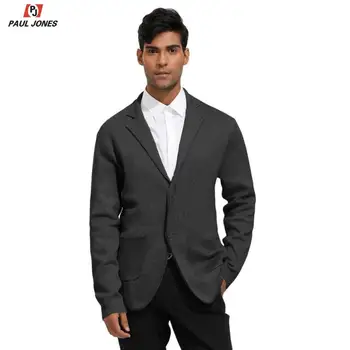 PAUL JONES Men's Casual Two-Button Notch Lapel Knitted Blazer Jacket With Pockets Knitwear Autumn Winter Sweater Coat PJ0225
PAUL JONES Men's Casual Two-Button Notch Lapel Knitted Blazer Jacket With Pockets Knitwear Autumn Winter Sweater Coat PJ0225