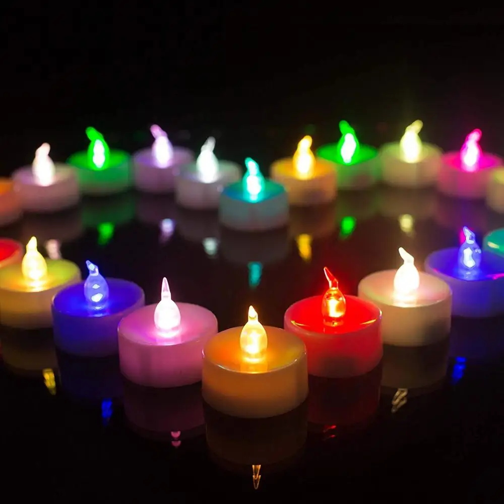 12X Electronic Candles RGB Color Changing LED Tea Light Battery Operated Atmosphere Night light Birthday Wedding Party Lighting
12X Electronic Candles RGB Color Changing LED Tea Light Battery Operated Atmosphere Night light Birthday Wedding Party Lighting