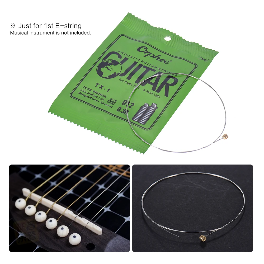 Orphee TX-1 Single String Replacement for Acoustic Folk Guitar 1st E-String (.010) 10-Pack High-carbon Steel Core
Orphee TX-1 Single String Replacement for Acoustic Folk Guitar 1st E-String (.010) 10-Pack High-carbon Steel Core