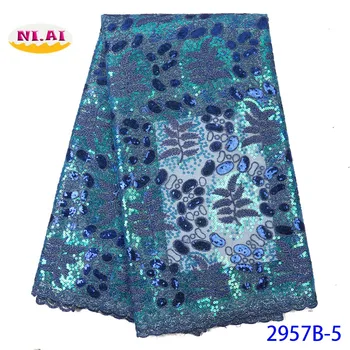 NIAI African Lace Fabric Embroidered Nigerian Lace Fabric 2019 High Quality French Tulle Lace Material For Women Dress XY2957B-5
NIAI African Lace Fabric Embroidered Nigerian Lace Fabric 2019 High Quality French Tulle Lace Material For Women Dress XY2957B-5