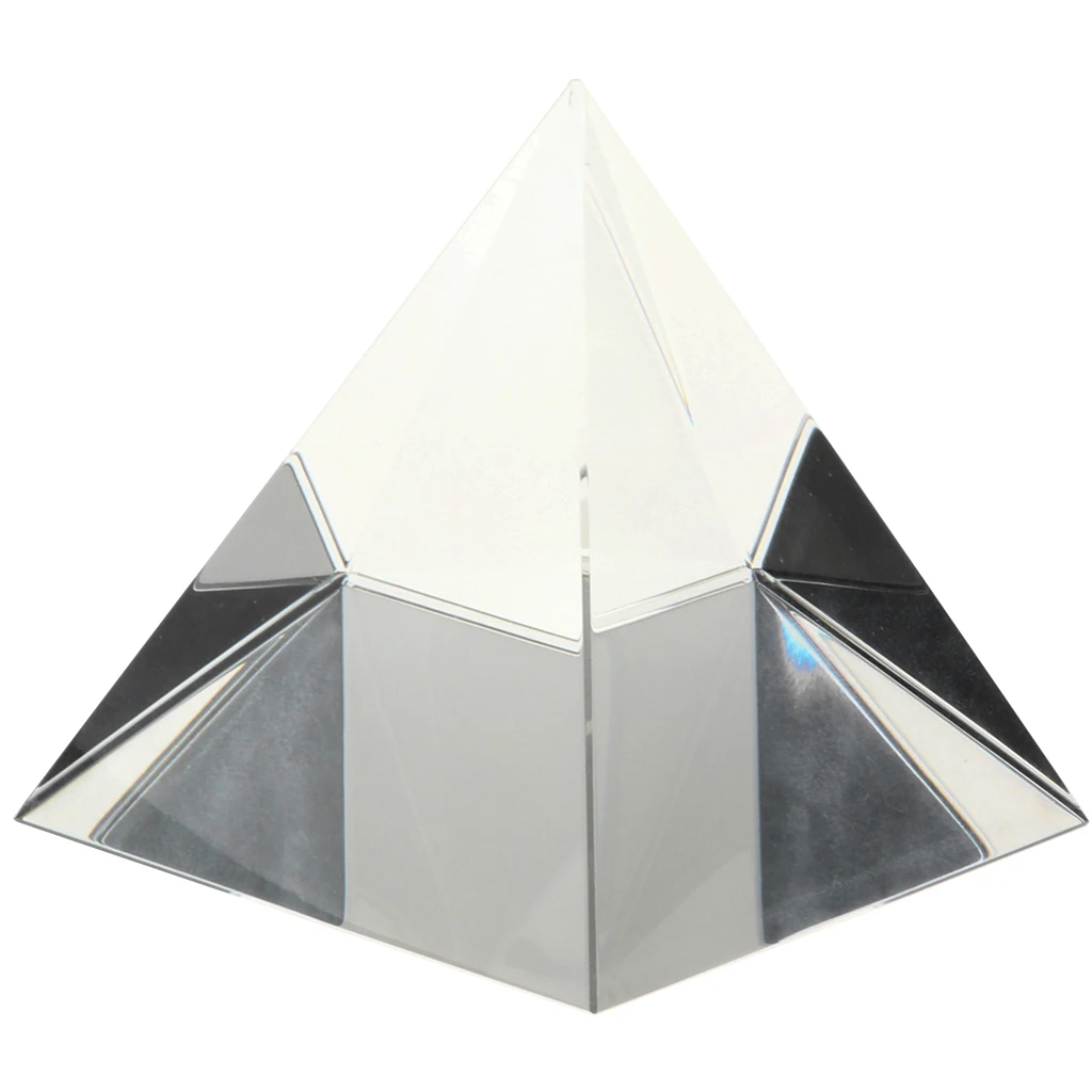 2.4'' Transparent K9 Crystal Optical Pyramid Prism Suncather, Paperweight Collectible Home Ornament Gift 2.4'' Transparent K9 Crystal Optical Pyramid Prism Suncather, Paperweight Collectible Home Ornament Gift