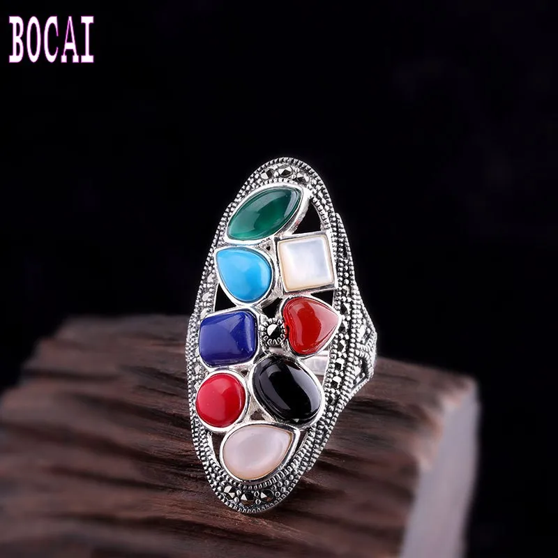 2019 new S925 sterling silver jewelry colorful natural stone silver ring for Women female woman's silver ring ladies ring
2019 new S925 sterling silver jewelry colorful natural stone silver ring for Women female woman's silver ring ladies ring