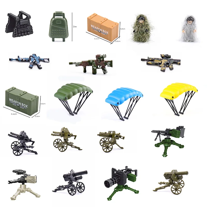 MOC Military Weapon Series Small Particle Accessories Building Blocks Diy Toys Bricks Assemble Christmas Gift For Children Kids
MOC Military Weapon Series Small Particle Accessories Building Blocks Diy Toys Bricks Assemble Christmas Gift For Children Kids