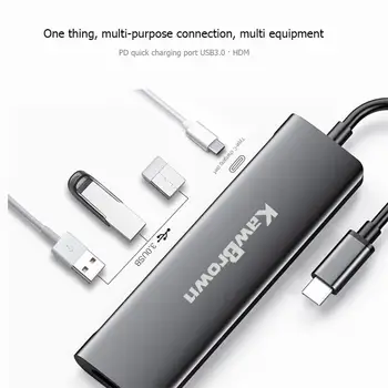 KawBrown 5 in 1 USB C Hub Type C Hub to HDMI Adapter Cable USB 3.0 Splitter Support PD Charging Dock Station
KawBrown 5 in 1 USB C Hub Type C Hub to HDMI Adapter Cable USB 3.0 Splitter Support PD Charging Dock Station