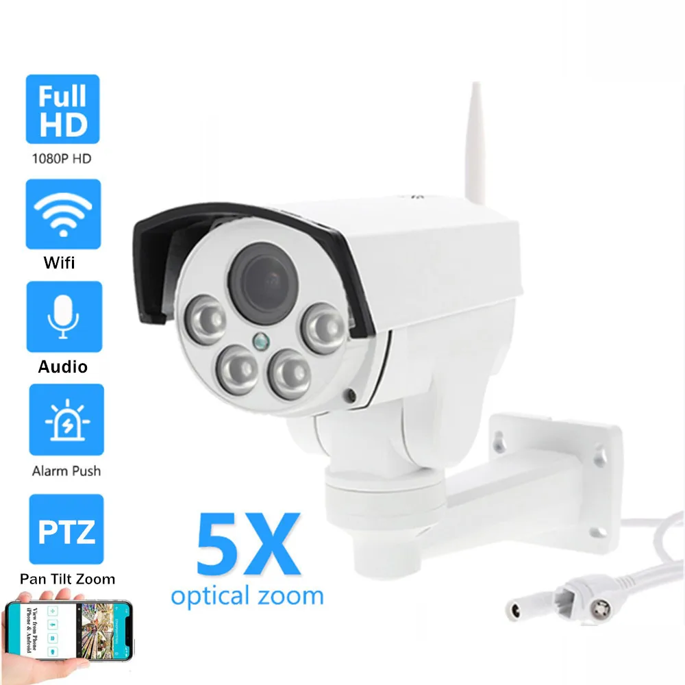 H.265 5MP PTZ Wifi IP Camera Outdoor 5X 10X Optical Zoom Wireless Camera Onvif Audio 2MP 5MP FTP Upload P2P Security CCTV Camera
H.265 5MP PTZ Wifi IP Camera Outdoor 5X 10X Optical Zoom Wireless Camera Onvif Audio 2MP 5MP FTP Upload P2P Security CCTV Camera