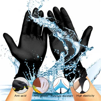 Bfaccia 100PCS Black Disposable Gloves Latex Dishwashing/Kitchen/ /Work/Rubber/Garden Gloves Universal For Left and Right Hand
Bfaccia 100PCS Black Disposable Gloves Latex Dishwashing/Kitchen/ /Work/Rubber/Garden Gloves Universal For Left and Right Hand