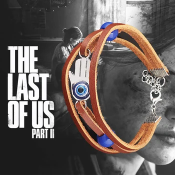 The Last of Us Part 2 Ellie Dina Multilaye Bracelets Women Men Punk Devil Eye Beads Cowhide Rope Bangles Cosplay Prop Jewelry 
The Last of Us Part 2 Ellie Dina Multilaye Bracelets Women Men Punk Devil Eye Beads Cowhide Rope Bangles Cosplay Prop Jewelry