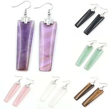 YJXP Natural Stone Drop Earring Boho Style Long Crystal Quartzs Dangle Earrings Trapezoid Shape Female Ear Jewelry Making 1 Pair
YJXP Natural Stone Drop Earring Boho Style Long Crystal Quartzs Dangle Earrings Trapezoid Shape Female Ear Jewelry Making 1 Pair
