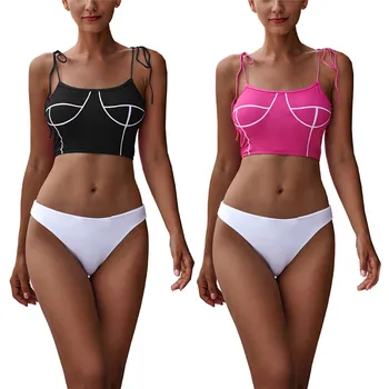 Women Bikinis Set Swim Suit 2020 Bandage Patchwork Bikini Set Female Thong Bathing Push Padded Swimsuit
Women Bikinis Set Swim Suit 2020 Bandage Patchwork Bikini Set Female Thong Bathing Push Padded Swimsuit