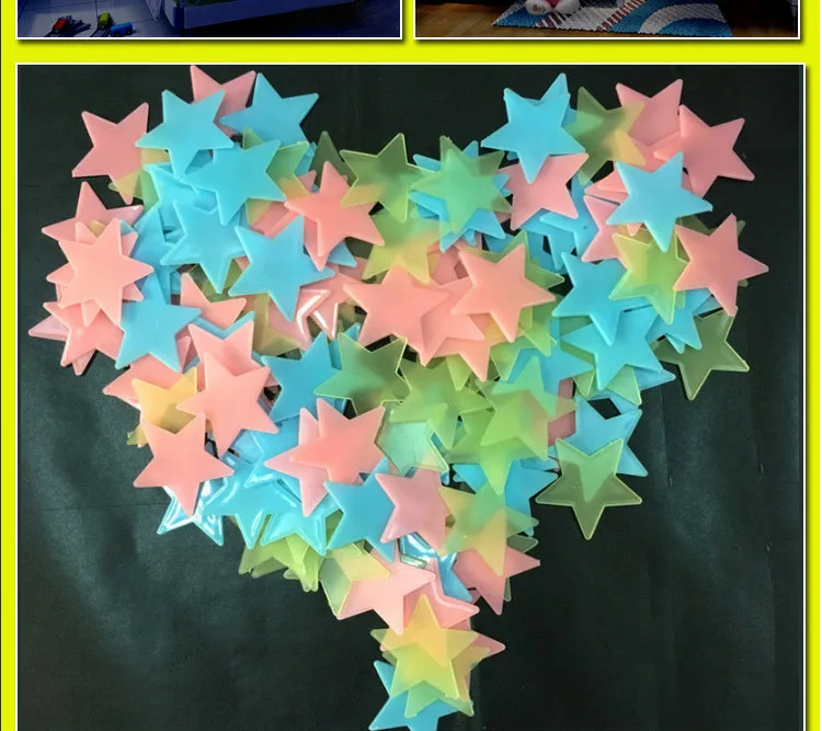 100pcs/bag Glow in Dark Toys Luminous Star Stickers Bedroom Sofa Fluorescent Painting Toy PVC Stickers for Kids Room
100pcs/bag Glow in Dark Toys Luminous Star Stickers Bedroom Sofa Fluorescent Painting Toy PVC Stickers for Kids Room