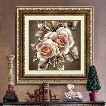 DIY Diamond Painting Home Wall Cross Stitch Delicate Flower Rose Cross Stitch Handmade Bedroom Living Room Painting 
DIY Diamond Painting Home Wall Cross Stitch Delicate Flower Rose Cross Stitch Handmade Bedroom Living Room Painting