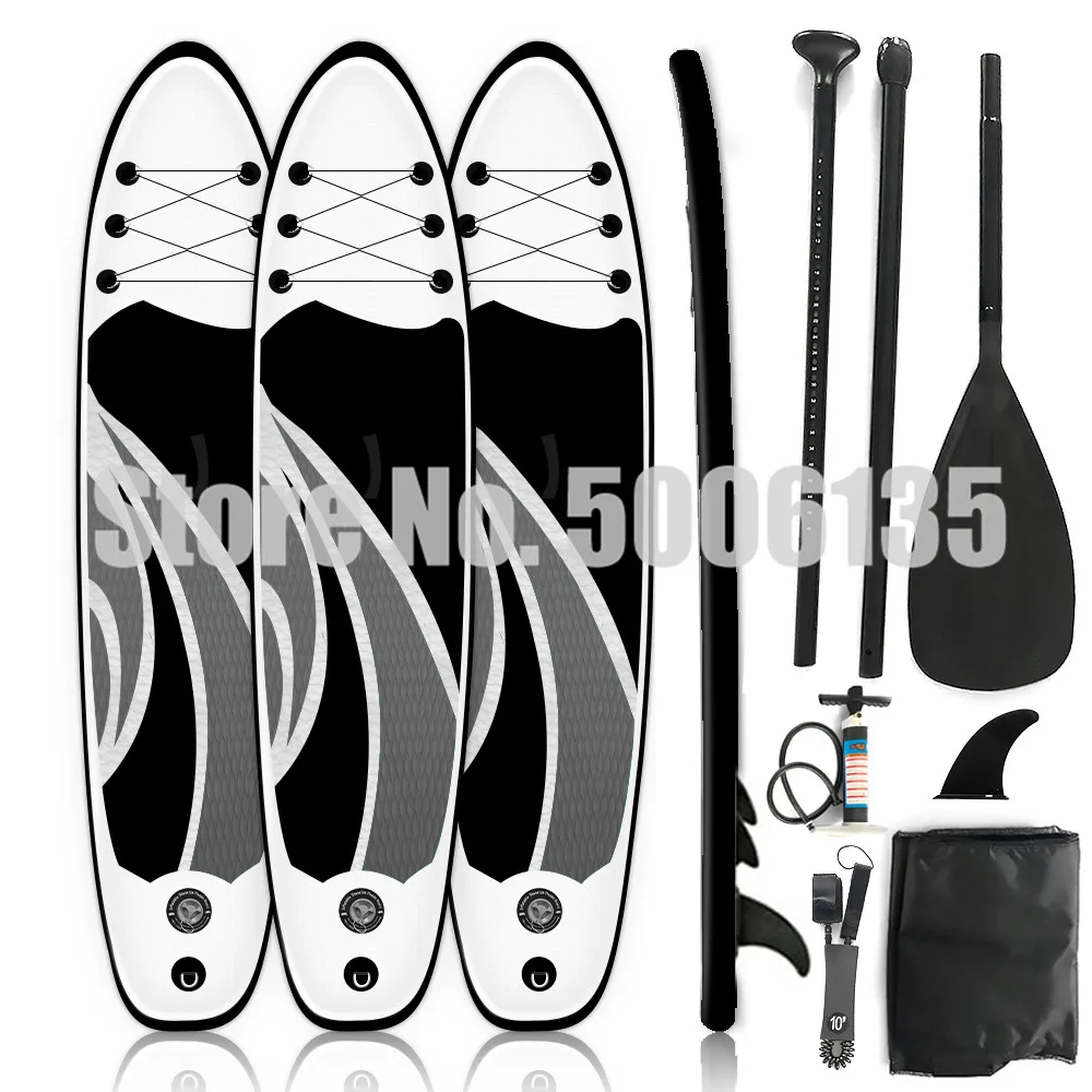 

Inflatable 10' SUP Stand Up Paddle Board 305x76x15cm, surfboard. Surf board, bag, paddle, fin, air pump, repair kit, foot leash
