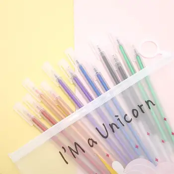 12Pcs/pack Rainbow Colored Glitter Gel Color Pens Colorful Stationery Accounting Paint Drawing School Pencil Case Bag Accessory
12Pcs/pack Rainbow Colored Glitter Gel Color Pens Colorful Stationery Accounting Paint Drawing School Pencil Case Bag Accessory