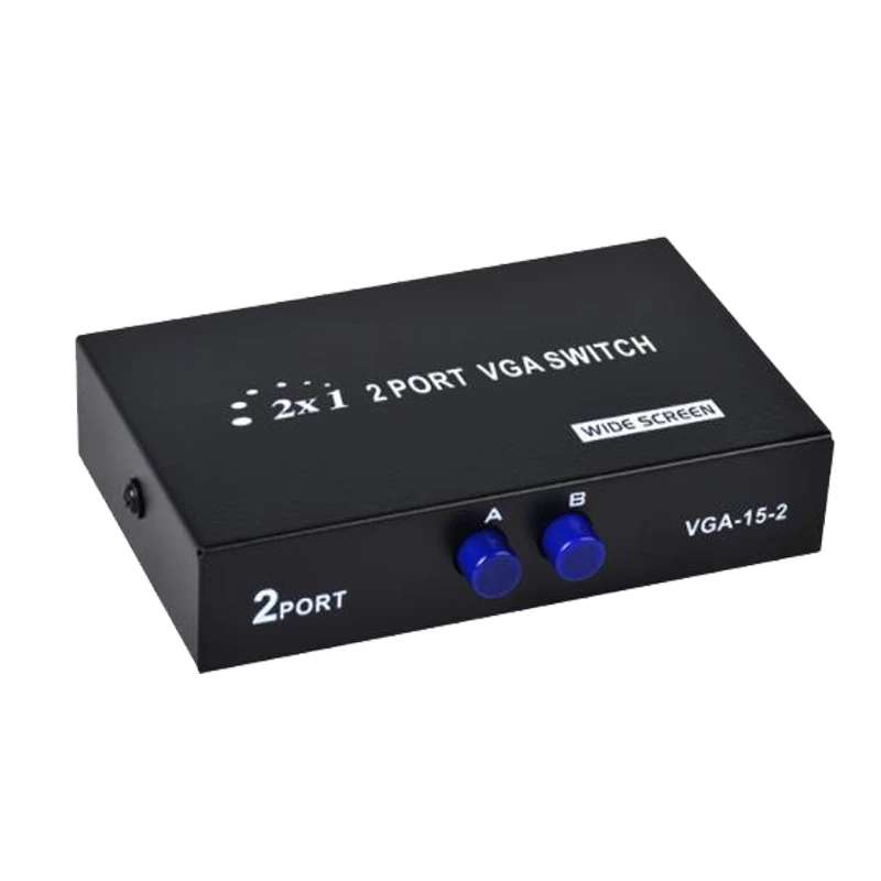 2 In 1 Out Mini 2 Port VGA Selector Box VGA/SVGA Manual Sharing Selector Switch Box Switcher Splitter for LCD PC Monitor
2 In 1 Out Mini 2 Port VGA Selector Box VGA/SVGA Manual Sharing Selector Switch Box Switcher Splitter for LCD PC Monitor