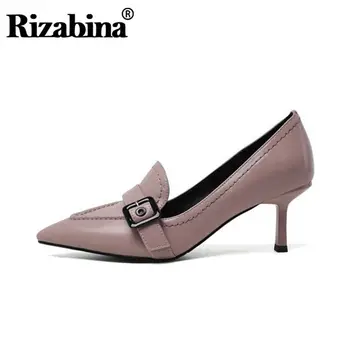 RIZABINA High Quality Pumps Women Real Leather Pointed Toe Thin Heel Slip On Buckle Decoration Casual Shoes Ladies Size 34-39
RIZABINA High Quality Pumps Women Real Leather Pointed Toe Thin Heel Slip On Buckle Decoration Casual Shoes Ladies Size 34-39
