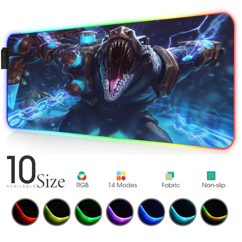 Renekton hextech RGB Mouse Pad Gamer Accessories Large LED MousePad XL Gaming laptop Mats PC Mat with Backlit League of legends
Renekton hextech RGB Mouse Pad Gamer Accessories Large LED MousePad XL Gaming laptop Mats PC Mat with Backlit League of legends