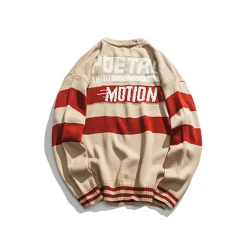 Spring and autumn new loose outside wear Pullover lazy wind outside wear all kinds of foreign neutral stripe sweater
Spring and autumn new loose outside wear Pullover lazy wind outside wear all kinds of foreign neutral stripe sweater