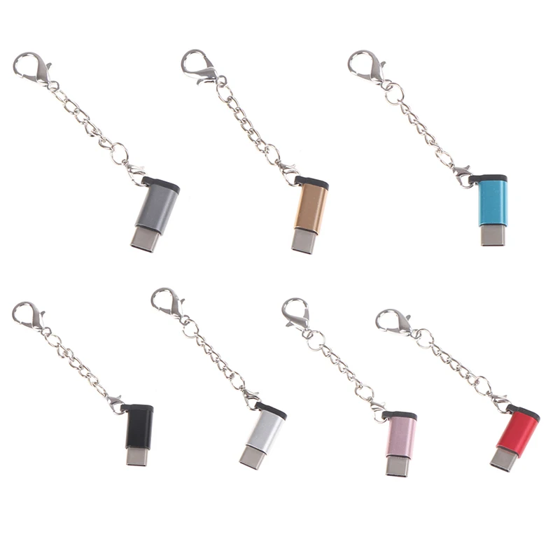 17.6*11.3mm Aluminum USB-C to Micro USB Adapter Keychain Type-C to Micro USB Connector
17.6*11.3mm Aluminum USB-C to Micro USB Adapter Keychain Type-C to Micro USB Connector