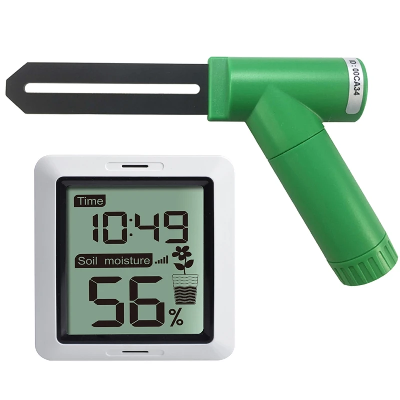 Wireless Soil Moisture Monitor Hygrometer Time with Display Moisture Test Sensor
Wireless Soil Moisture Monitor Hygrometer Time with Display Moisture Test Sensor