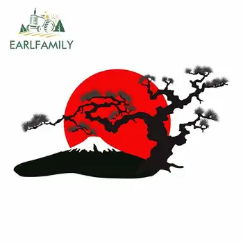 

EARLFAMILY 13cm x 6.8cm For Japanese Landscape Silhouette Comic Decal Personality Creative Stickers Suitable For GTR SX VAN