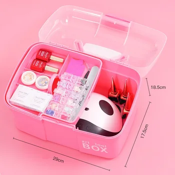 Hand-held Makeup Box Desktop Nail Art Storage Box Plastic Scissors Organizer Jewelry Nail Polish Pen Container Manicure Tool
Hand-held Makeup Box Desktop Nail Art Storage Box Plastic Scissors Organizer Jewelry Nail Polish Pen Container Manicure Tool