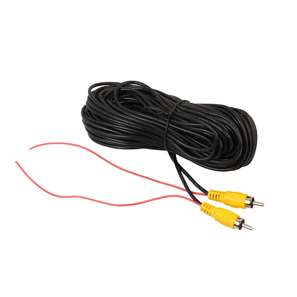 2X RCA Reverse Rear View Parking Backup Camera Video Cable With Trigger Wire 2X RCA Reverse Rear View Parking Backup Camera Video Cable With Trigger Wire
