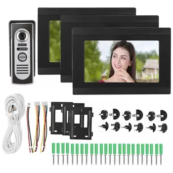 7in 1080P 3 Monitors Video Intercom Doorbell Wired Wifi Doorphone Door Bell Night Vision Door Control System 100-240V
7in 1080P 3 Monitors Video Intercom Doorbell Wired Wifi Doorphone Door Bell Night Vision Door Control System 100-240V