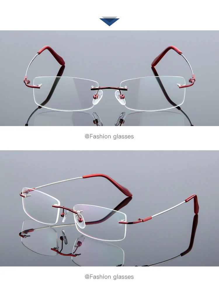 Anty niebieskie światło Stop tytanu bezramowe kwadratowe okulary dla krótkowzroczności kobiety mężczyźni okulary korekcyjne bez oprawek 0 -0,5 -0,75 do -6,0 18 H7553aa80451c41288c12727e283be2aaB