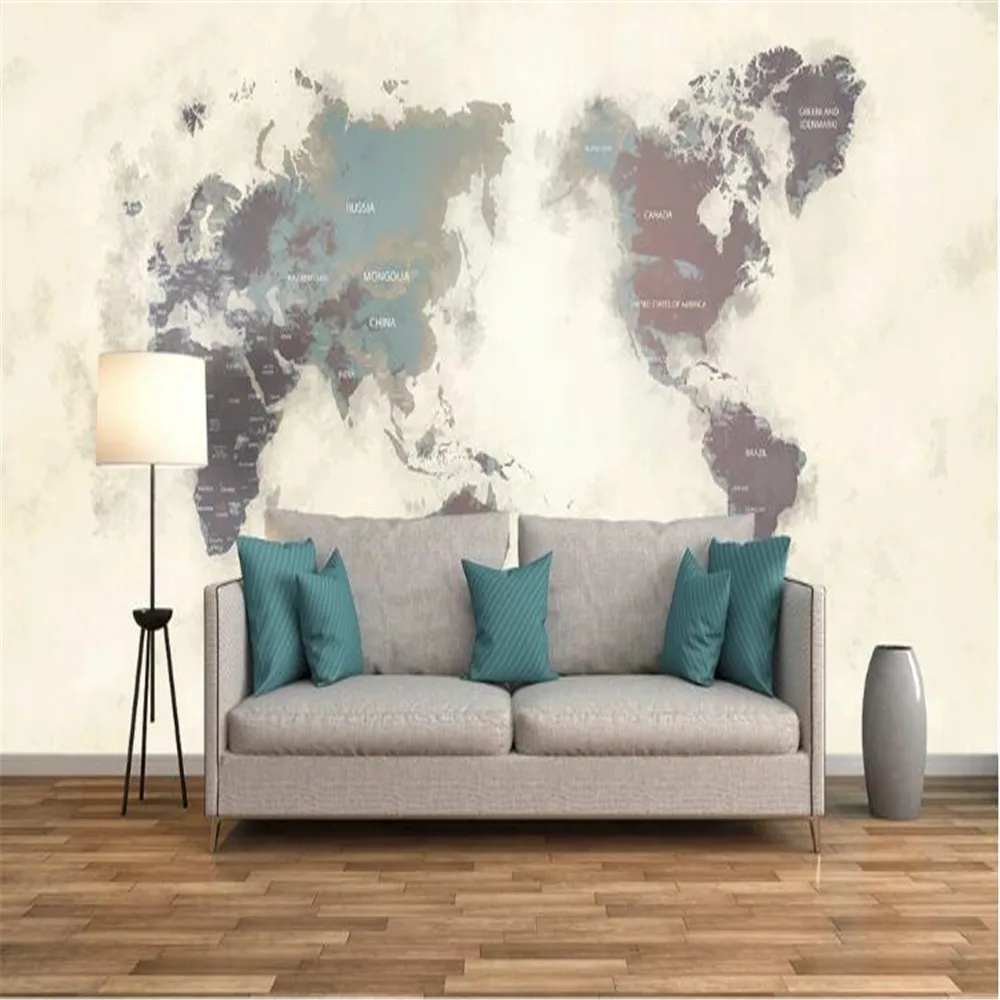 Mlofi custom personality 3D children's ink world map background wall large wallpaper wall covering mural
Mlofi custom personality 3D children's ink world map background wall large wallpaper wall covering mural