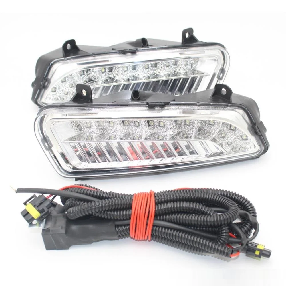 2 шт. светодиодный DRL для VW Polo 6R 2010 2011 2012 2013 2014 передний бампер 8 дневные ходовые