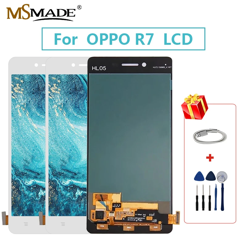 Original LCD For OPPO R7 R7C R7T LCD Display Touch Screen Digitizer Replacement Parts With Frame Free Shipping+Gift
Original LCD For OPPO R7 R7C R7T LCD Display Touch Screen Digitizer Replacement Parts With Frame Free Shipping+Gift