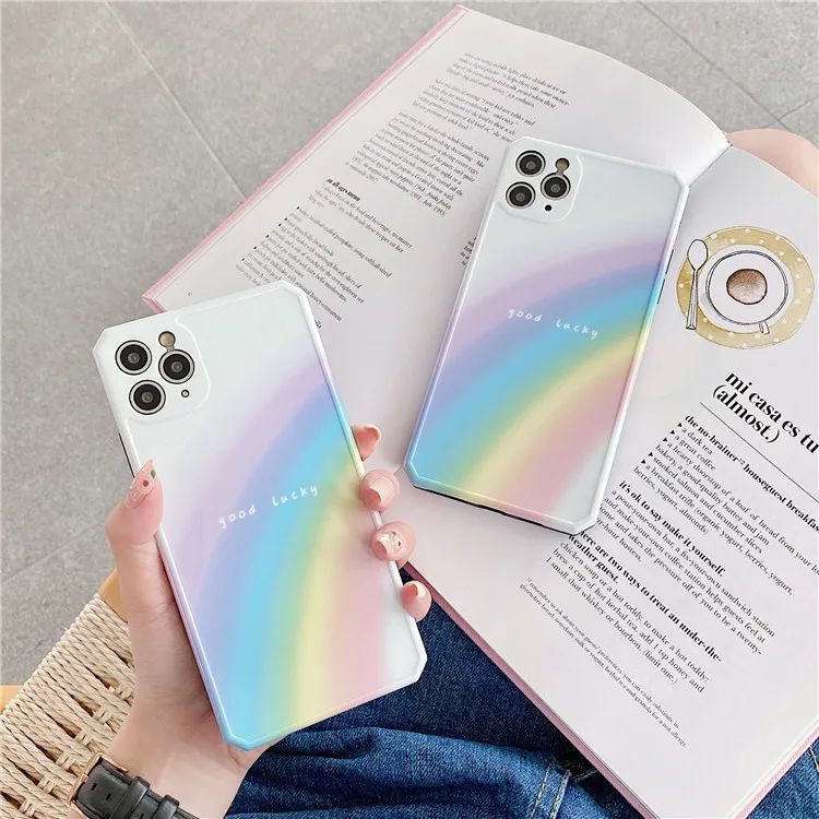 Ins Rainbow Soft Cases For ip X XR XS Max Capa Good Lucky Phone Case For ip 11 Pro Max 7 8 plus Silicone Back Cover
Ins Rainbow Soft Cases For ip X XR XS Max Capa Good Lucky Phone Case For ip 11 Pro Max 7 8 plus Silicone Back Cover