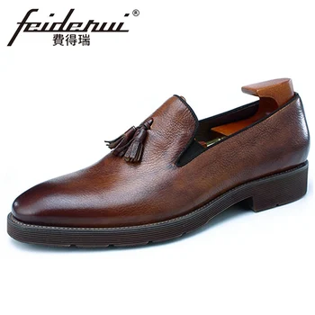 Basic Designer Genuine Leather Men Comfortable Tassels Casual Loafers Round Toe Slip-on Handmade Man Formal Dress Shoes HQS319
Basic Designer Genuine Leather Men Comfortable Tassels Casual Loafers Round Toe Slip-on Handmade Man Formal Dress Shoes HQS319