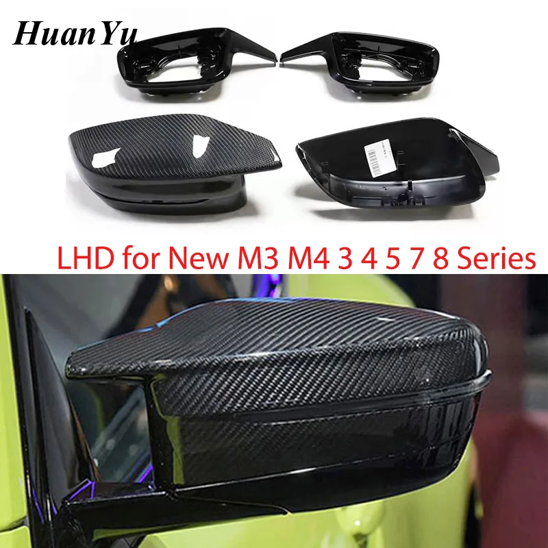 

4pcs/set LHD Replacement Mirror Cover M Look for BMW G20 G30 G82 G80 Side Door Rearview Caps Carbon fiber 2019 2020 2021+