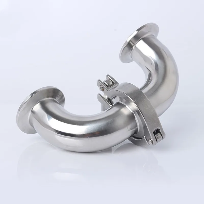 304 Stainless Steel Elbow Sanitary Fitting 19mm 25mm 32mm 38mm 45mm 51mm 57mm 63mm Pipe OD Feerule + Tri Clamp + Silicon Gasket
304 Stainless Steel Elbow Sanitary Fitting 19mm 25mm 32mm 38mm 45mm 51mm 57mm 63mm Pipe OD Feerule + Tri Clamp + Silicon Gasket
