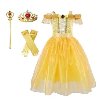 Toddler Girls Princess Dress Set Gloves Tiara Crown Fairy Wand Cosplay Costume 40JF 
Toddler Girls Princess Dress Set Gloves Tiara Crown Fairy Wand Cosplay Costume 40JF