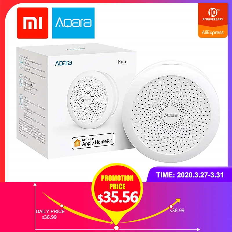 Xiaomi Aqara Hub Zigbee Connection Wireless Smart Bridge for Alarm System Remote Monitor and Control Works with Apple HomeKit
Xiaomi Aqara Hub Zigbee Connection Wireless Smart Bridge for Alarm System Remote Monitor and Control Works with Apple HomeKit